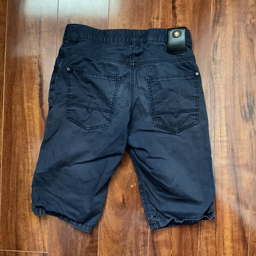 HUGO BOSS Boys Slim Fit Shorts Size 12 Navy Dark Kids - Picture 3 of 3